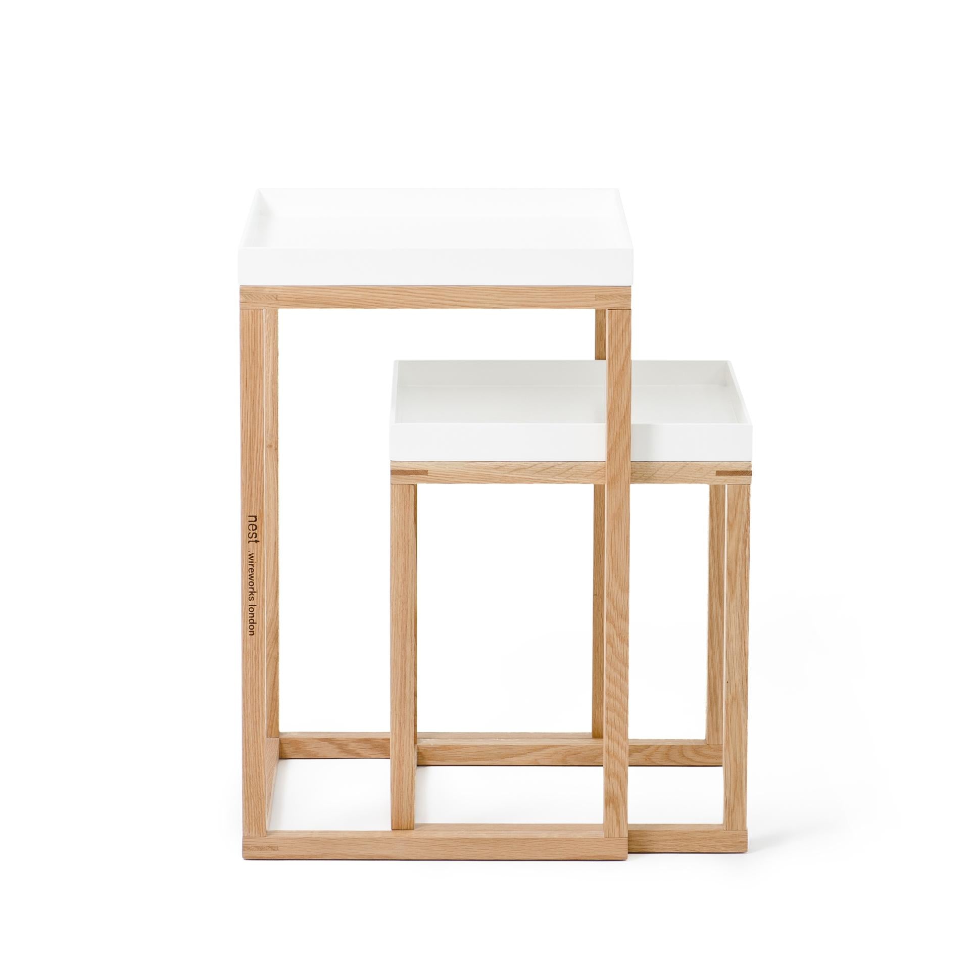 Wireworks Nest Pair of Oak Tables