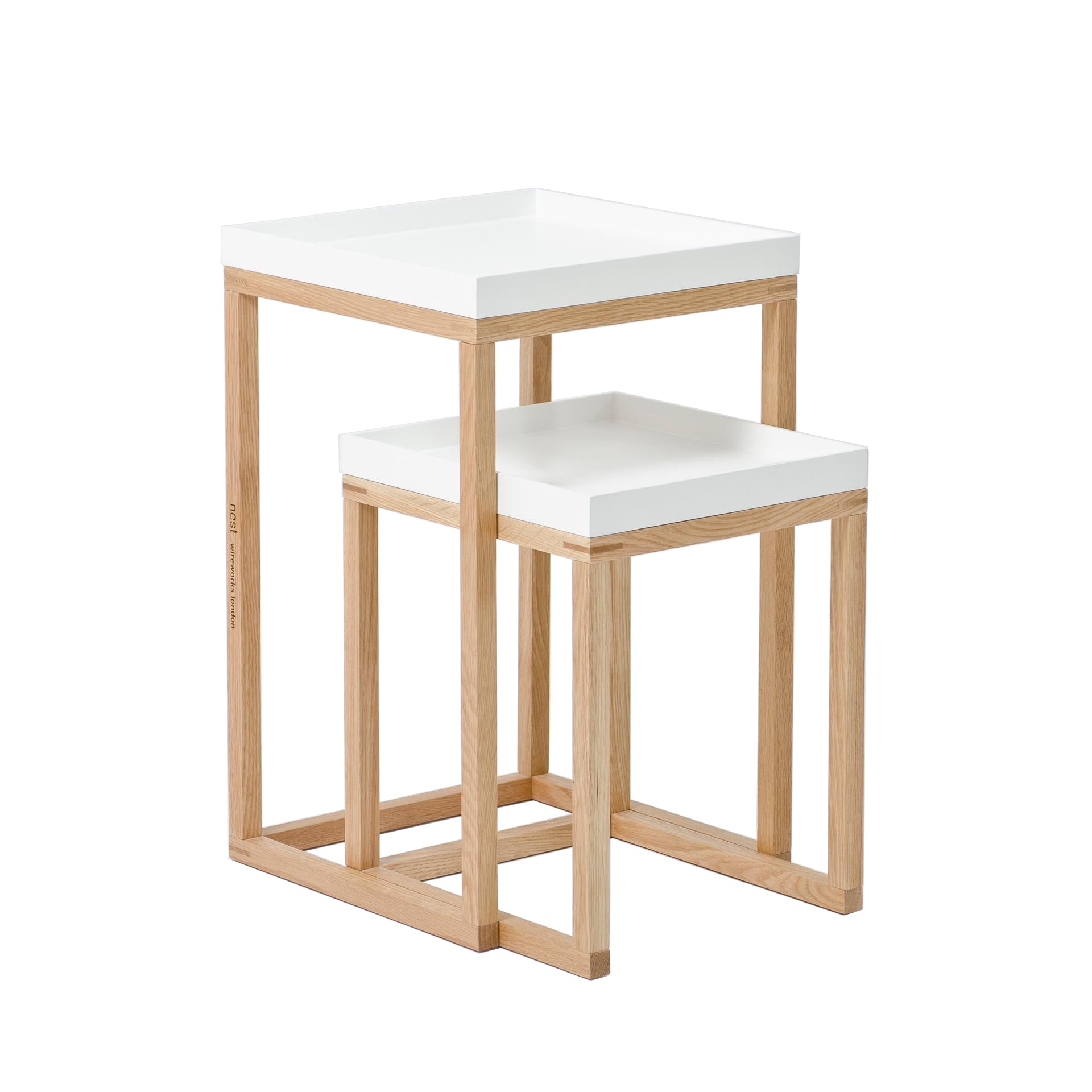 Wireworks Nest Pair of Oak Tables
