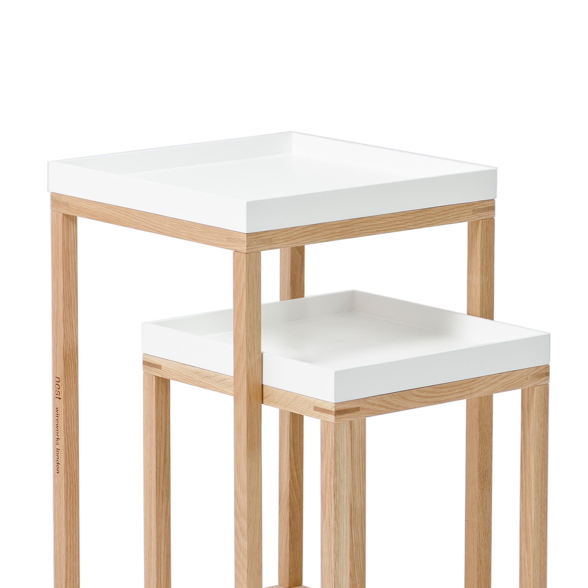 Wireworks Nest Pair of Oak Tables