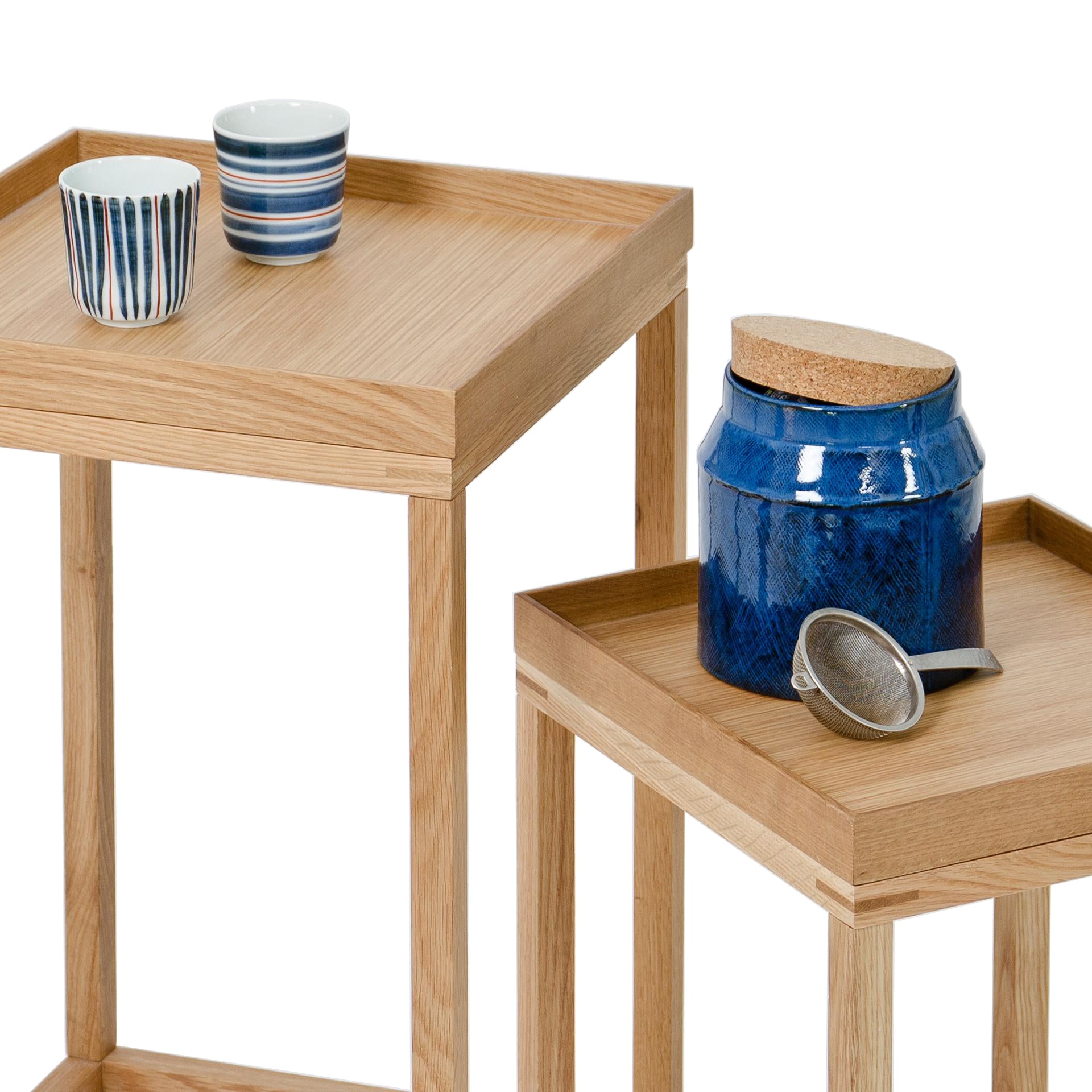 Wireworks Nest Pair of Oak Tables
