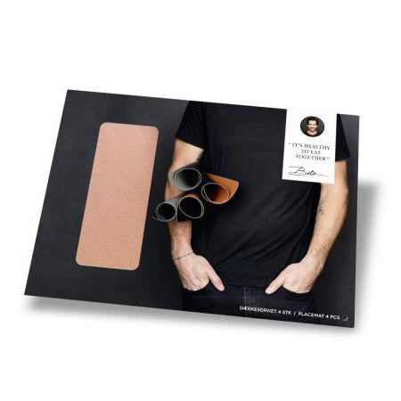 Bitz Placemat Black/Brown 4 pcs