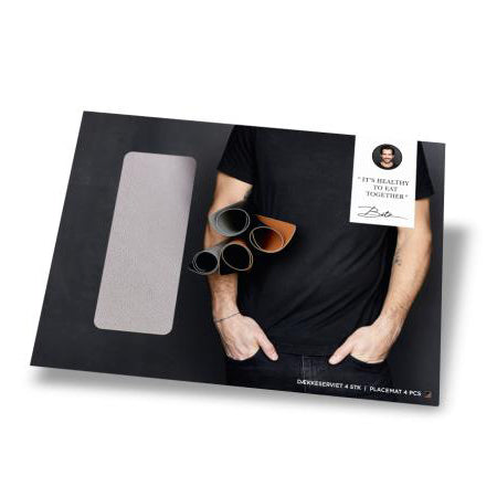 Bitz Placemat Black /Grey 4pcs