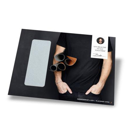 Bitz Placemat Black/Light Blue 4 pcs