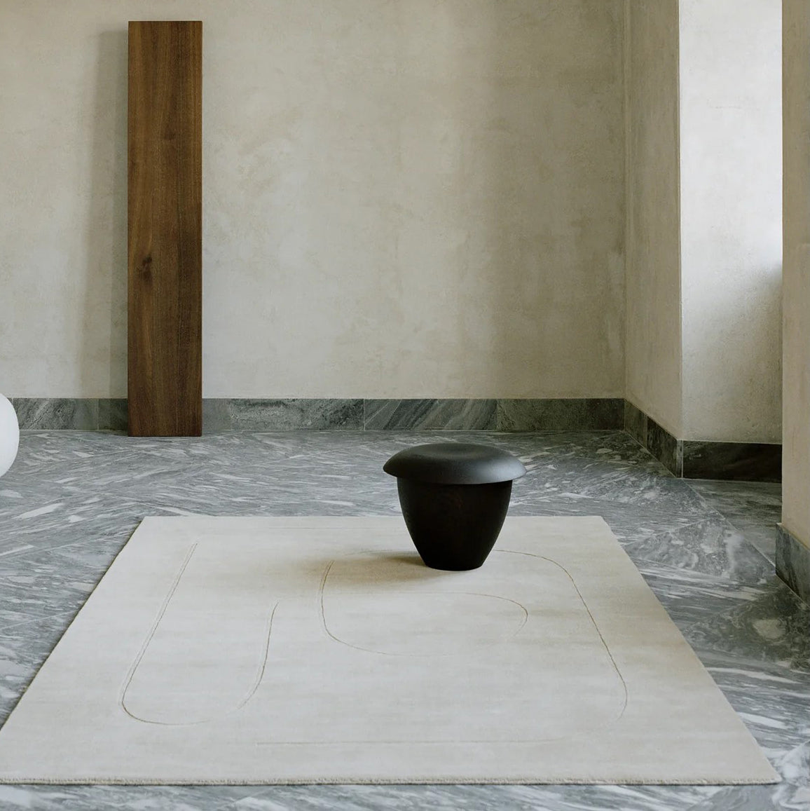 Linie Design Cursive Expanse Beige Rug