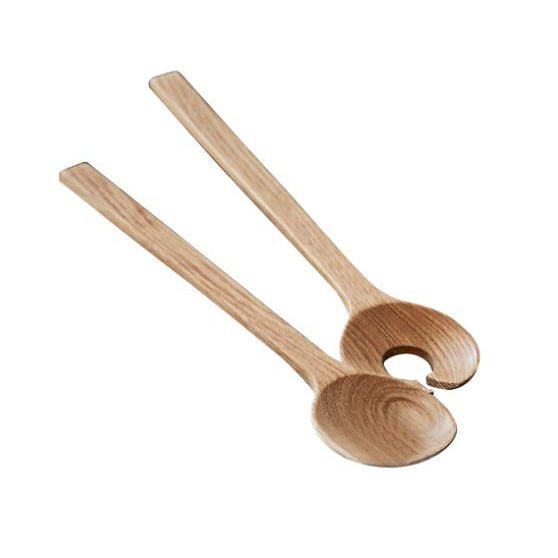 Bitz Salad Server Set Oak