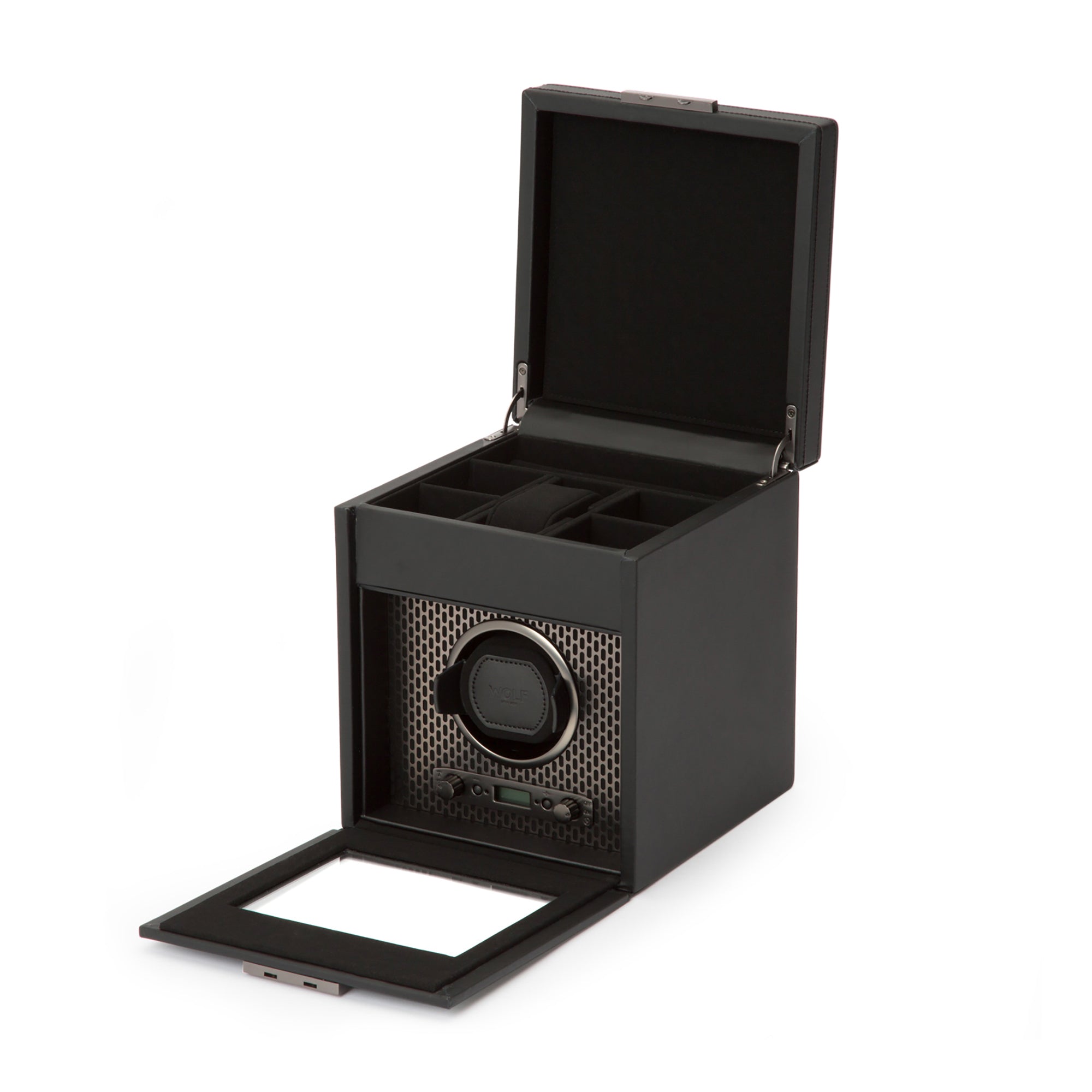 WOLF Axis Single Watch Winder with Storage