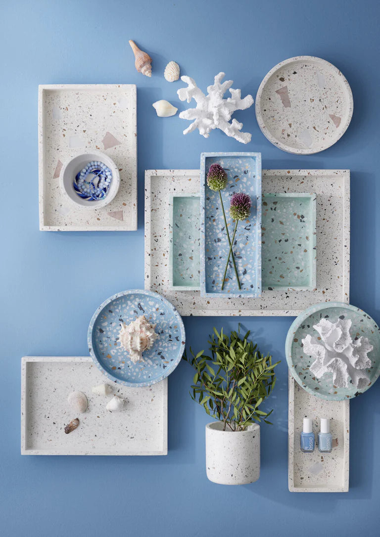 Bahne Terrazzo Tray Blue