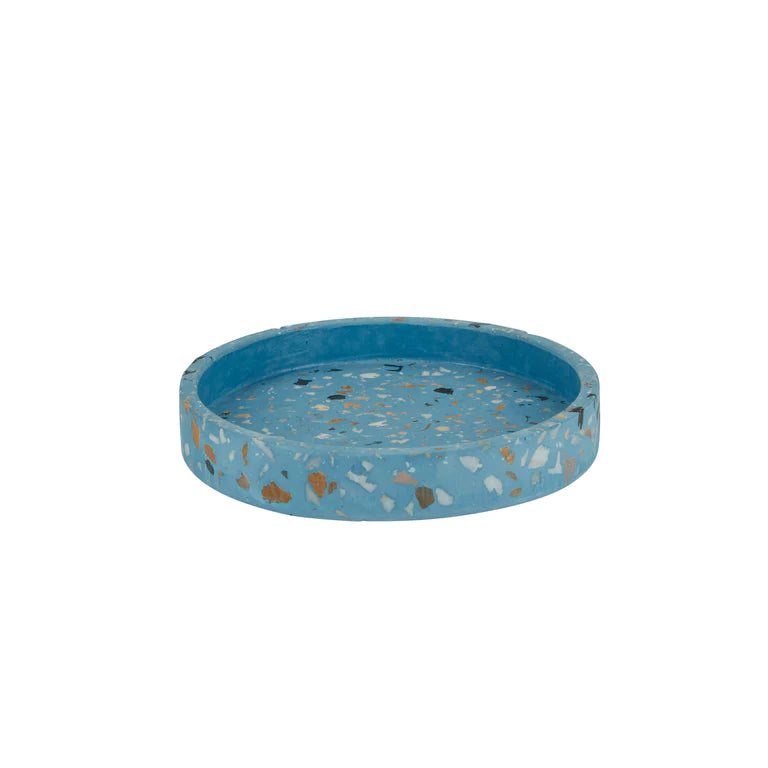 Bahne Terrazzo Round Dish Blue