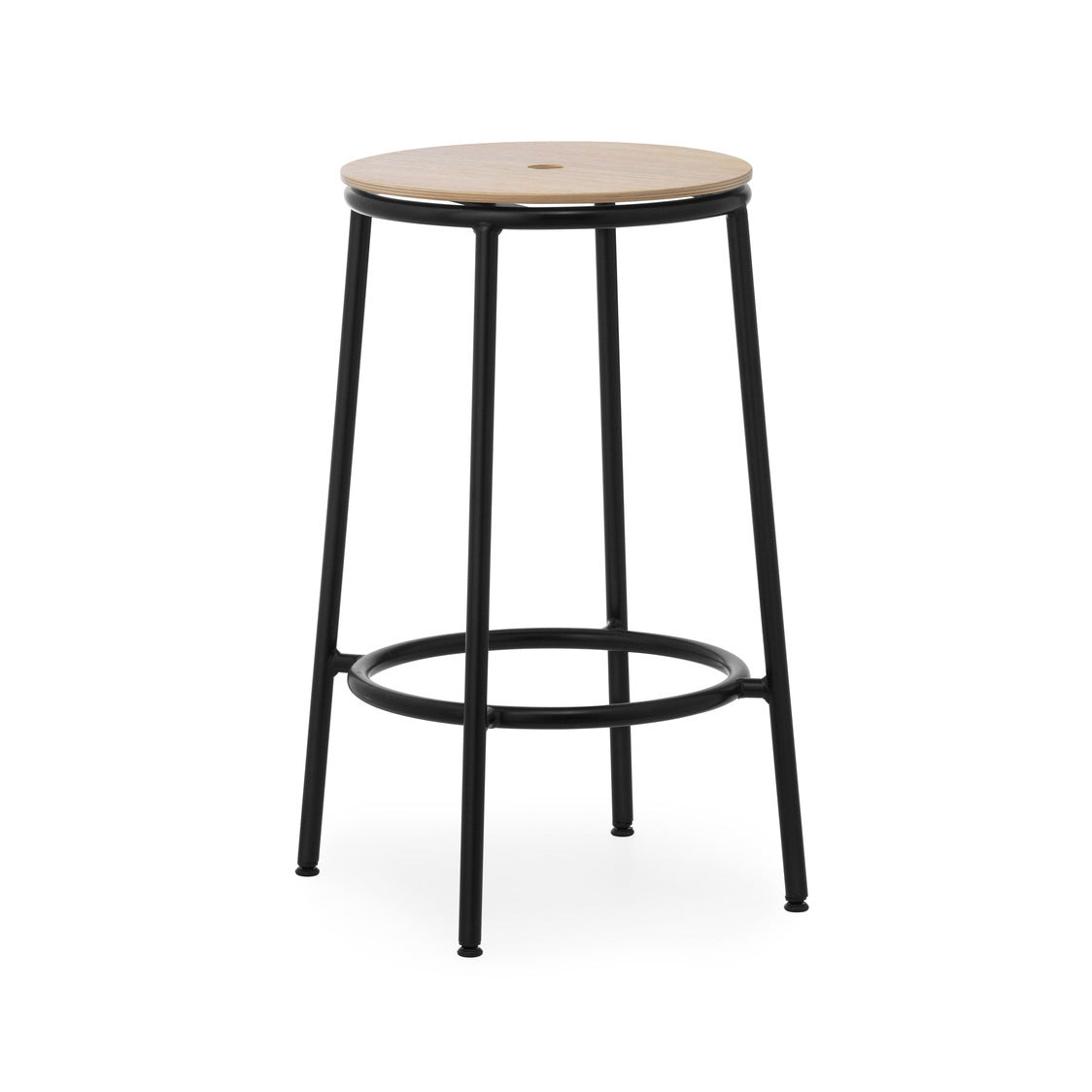 Normann Copenhagen Circa Black Steel Oak Barstool