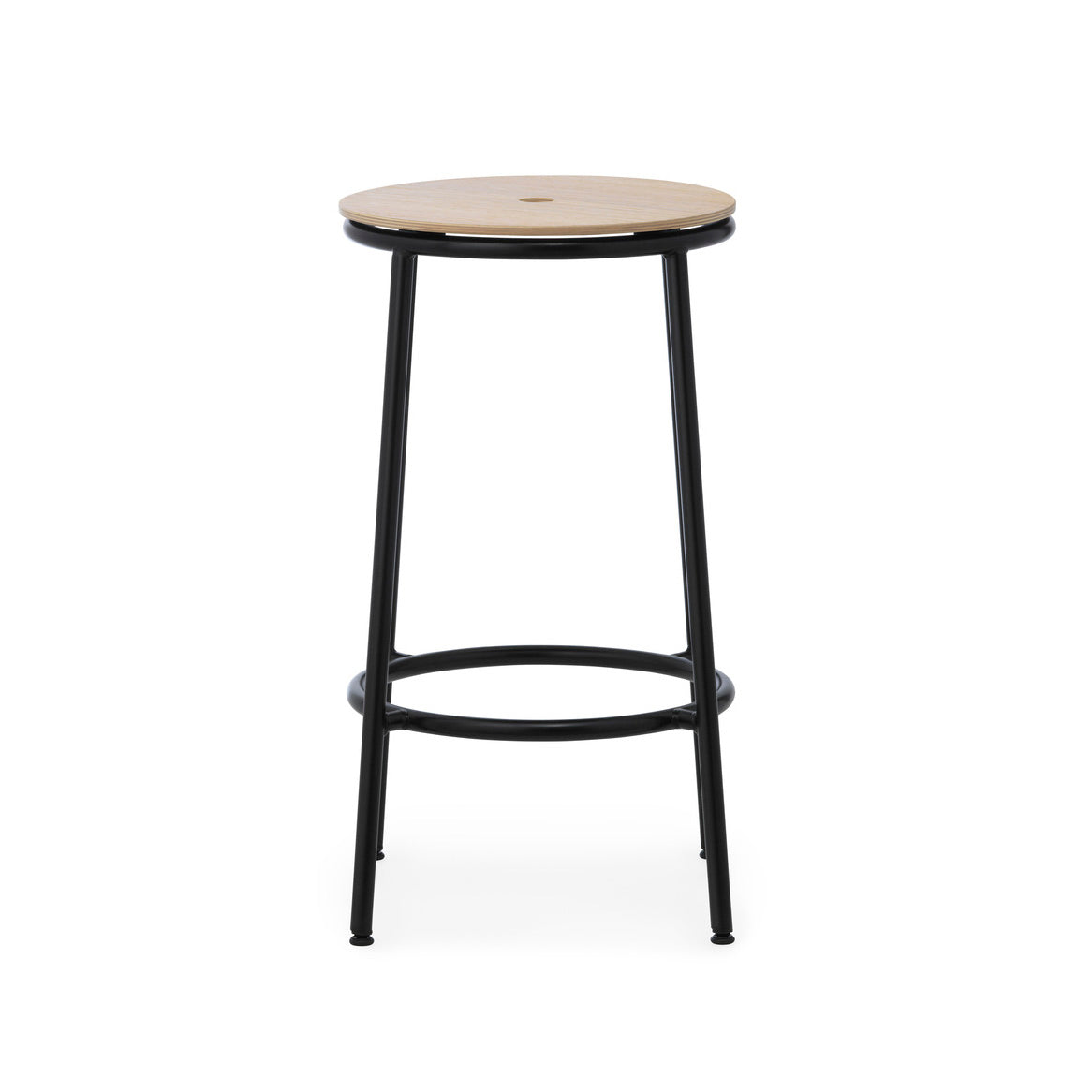 Normann Copenhagen Circa Black Steel Oak Barstool