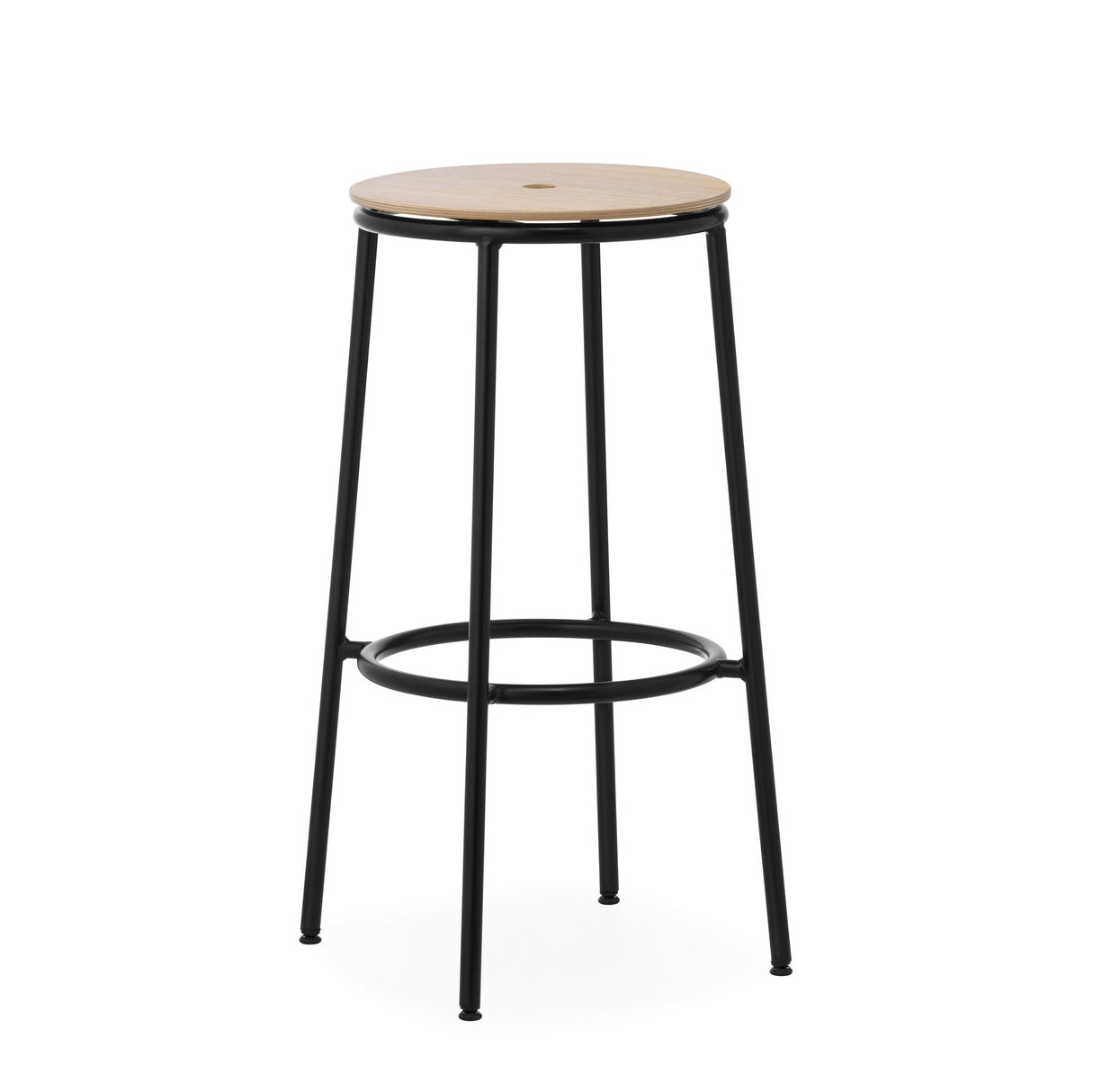 Normann Copenhagen Circa Black Steel Oak Barstool