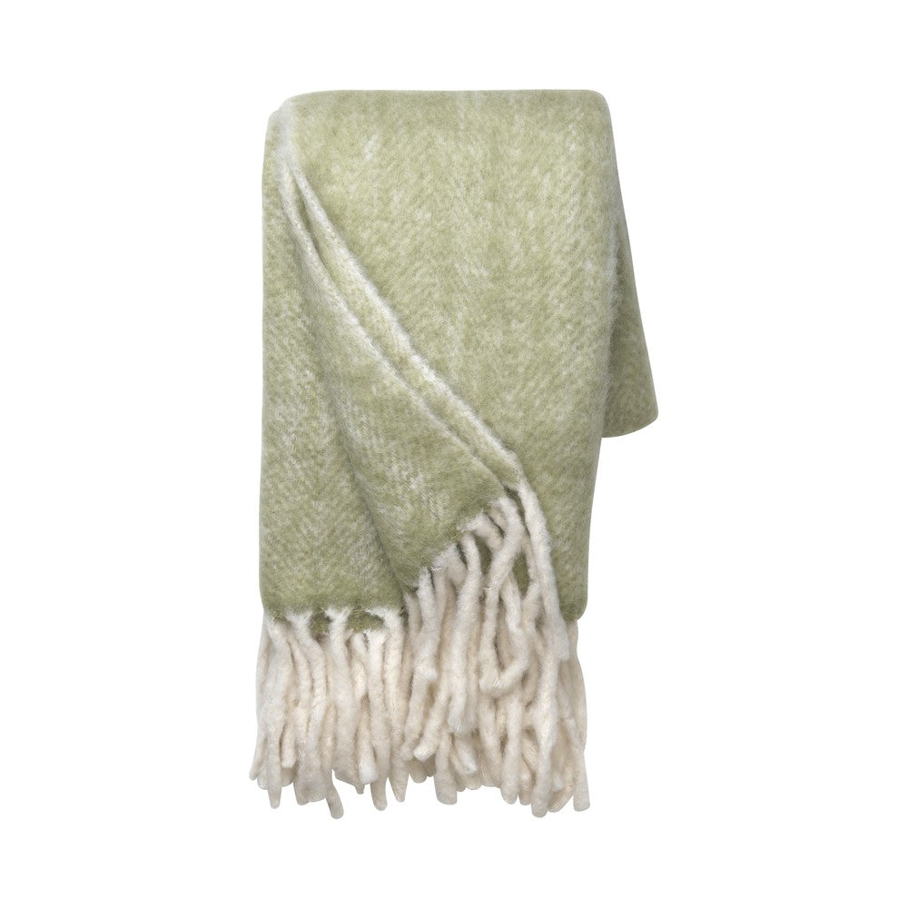 Cozy Living Mathea Herringbone Cedar Green Throw