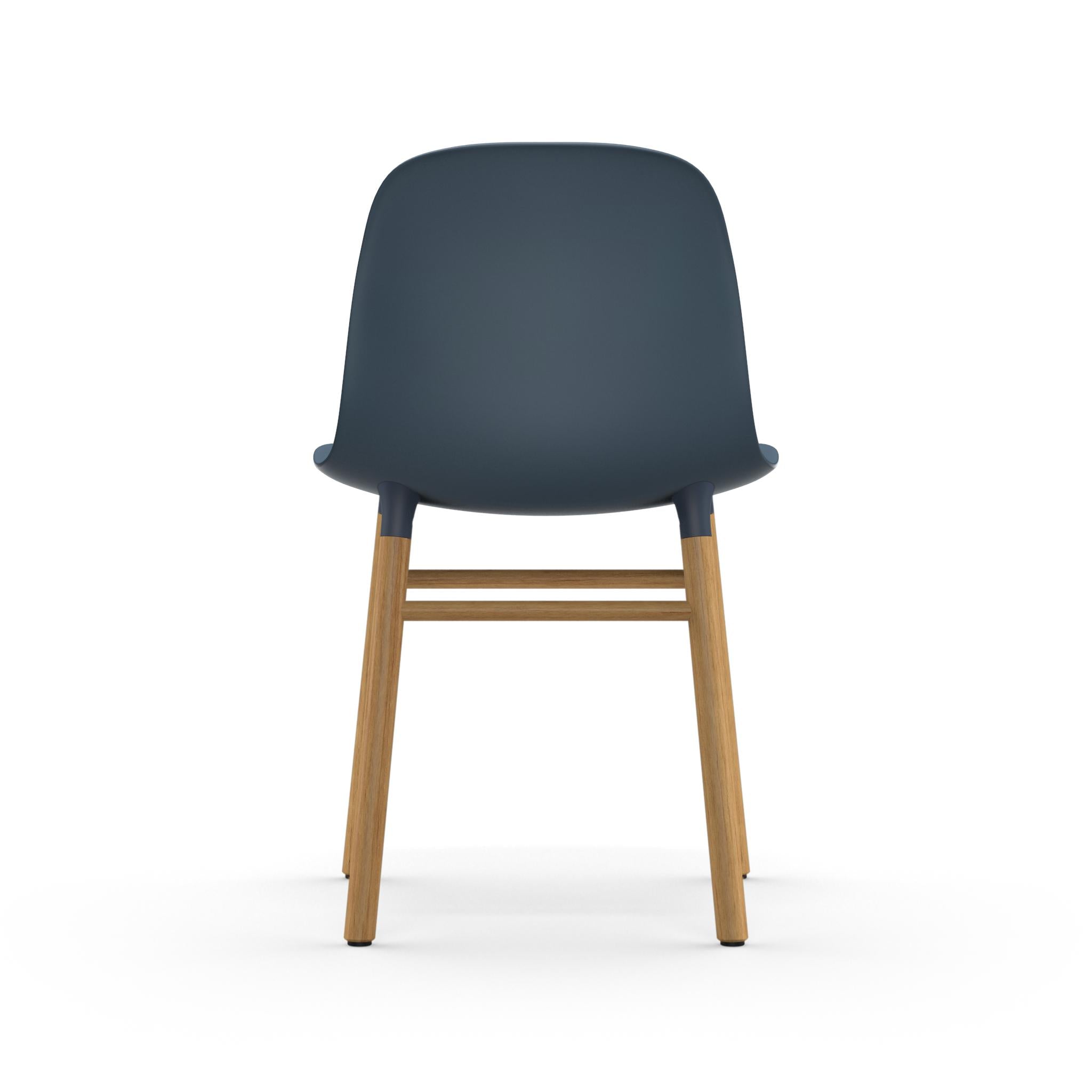 Ex Display Form Dining Chair Oak & Blue