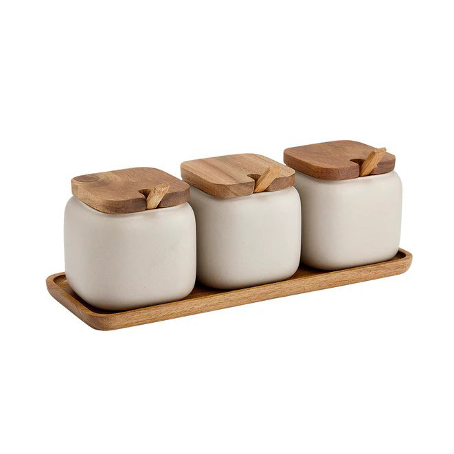 Ladelle Essentials Cannister and Spoon Counter Set