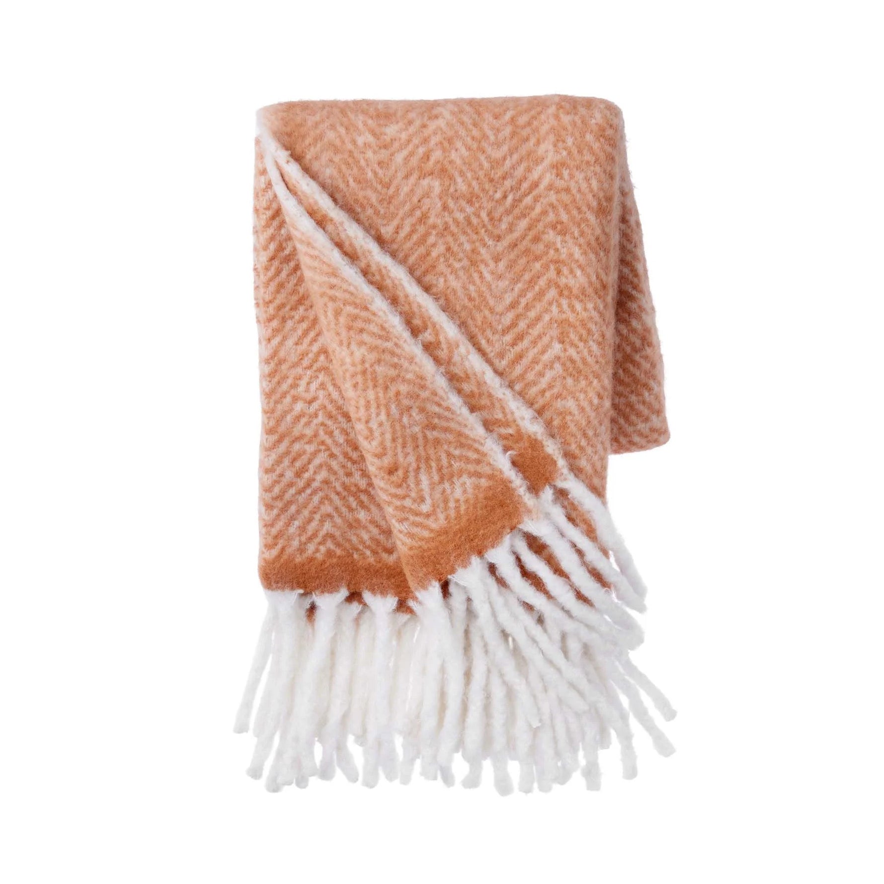 Cozy Living Mathea Herringbone Terracotta Throw