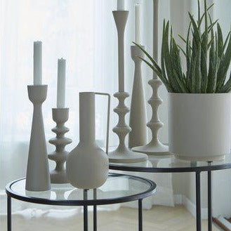 Wikholm Malia Candle Holder Matt Beige 43cm
