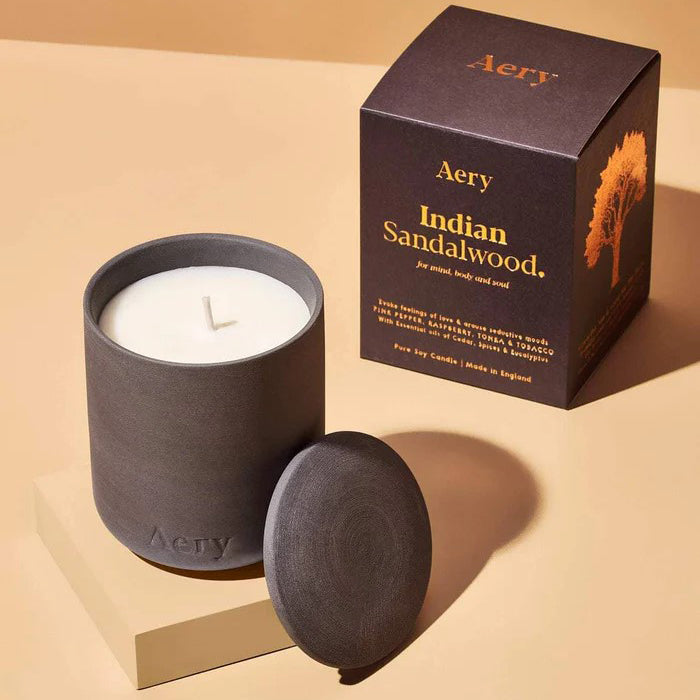 Aery Living Indian Sandalwood Scented Candle
