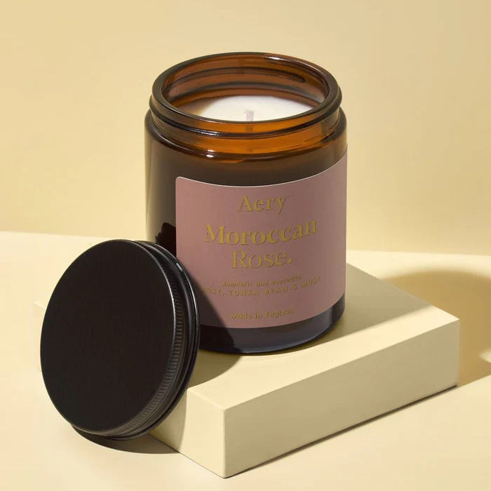 Aery Living Moroccan Rose Scented Jar Candle