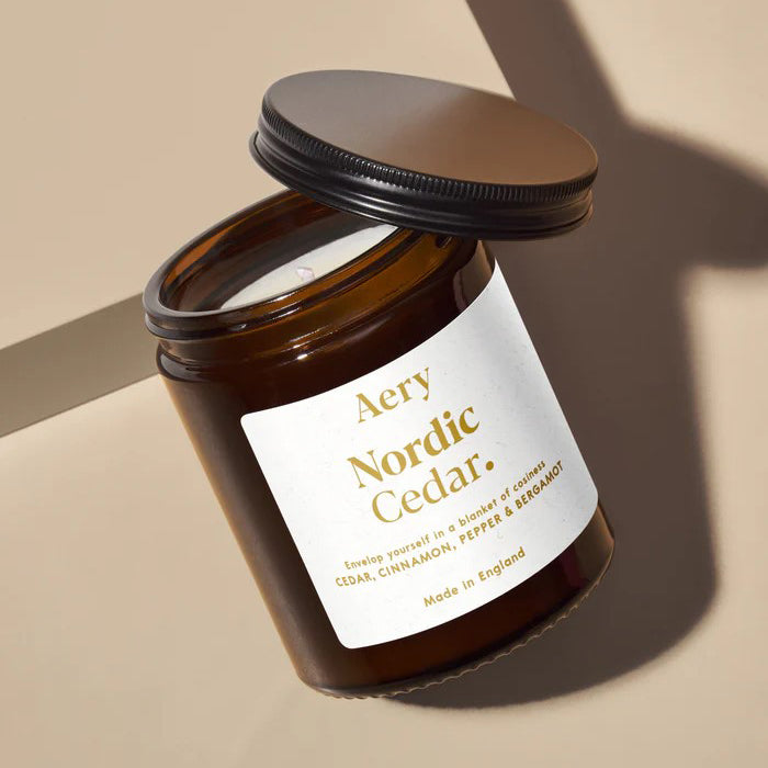 Aery Living Nordic Cedar Scented Jar Candle