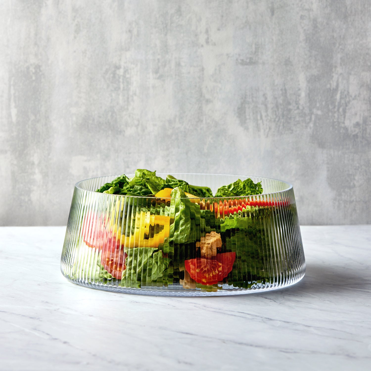 DRH Empire Ribbed Glass Salad Bowl