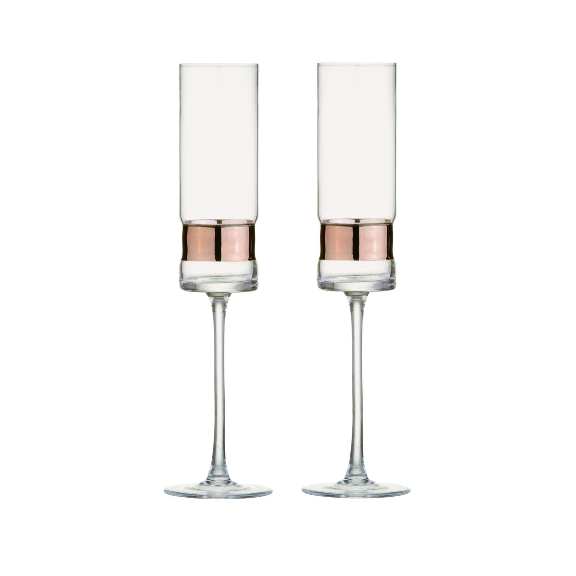 DRH Set of 2 Soho Bronze Champagne Flutes