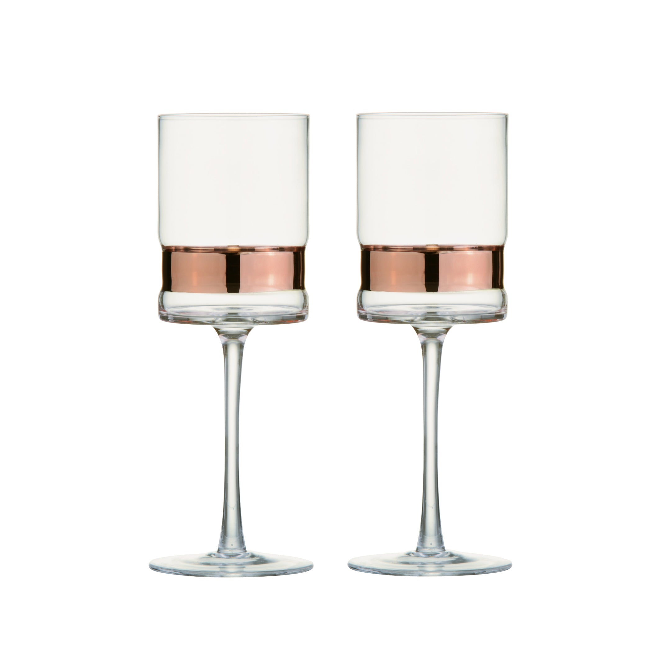 DRH Set of 2 Soho Bronze Wine Glasses