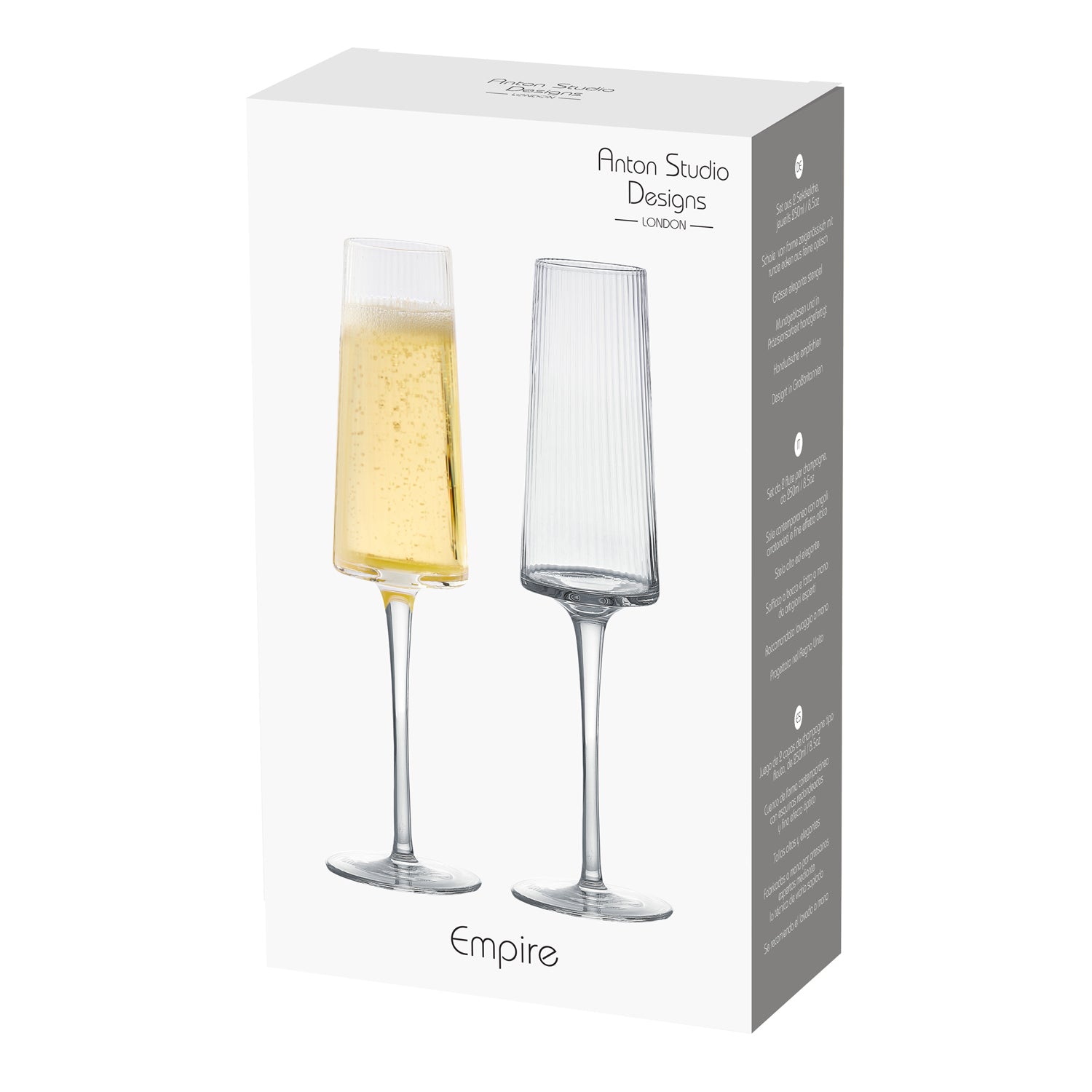 DRH Set of 2 Empire Champagne Flutes