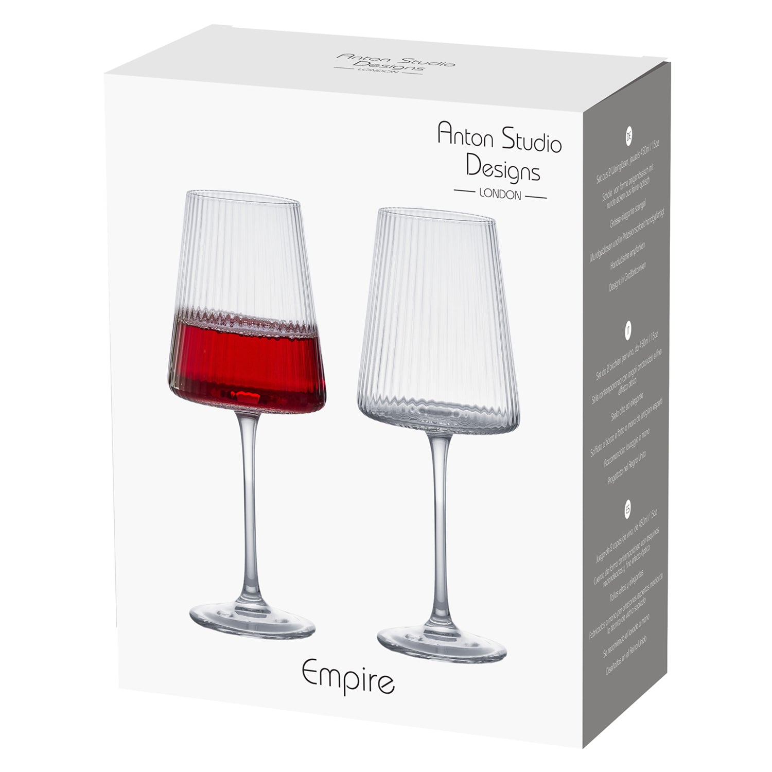 DRH Set of 2 Empire Wine Glasses