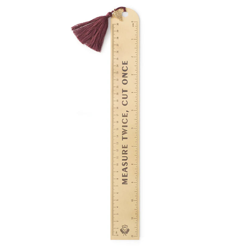 Designworks Gold Ruler Measure Twice Cut Once