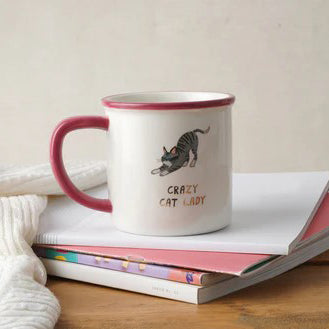 CGB Giftware Cool Cat 'Crazy Cat Lady' Ceramic Mug