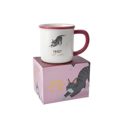 CGB Giftware Cool Cat 'Crazy Cat Lady' Ceramic Mug