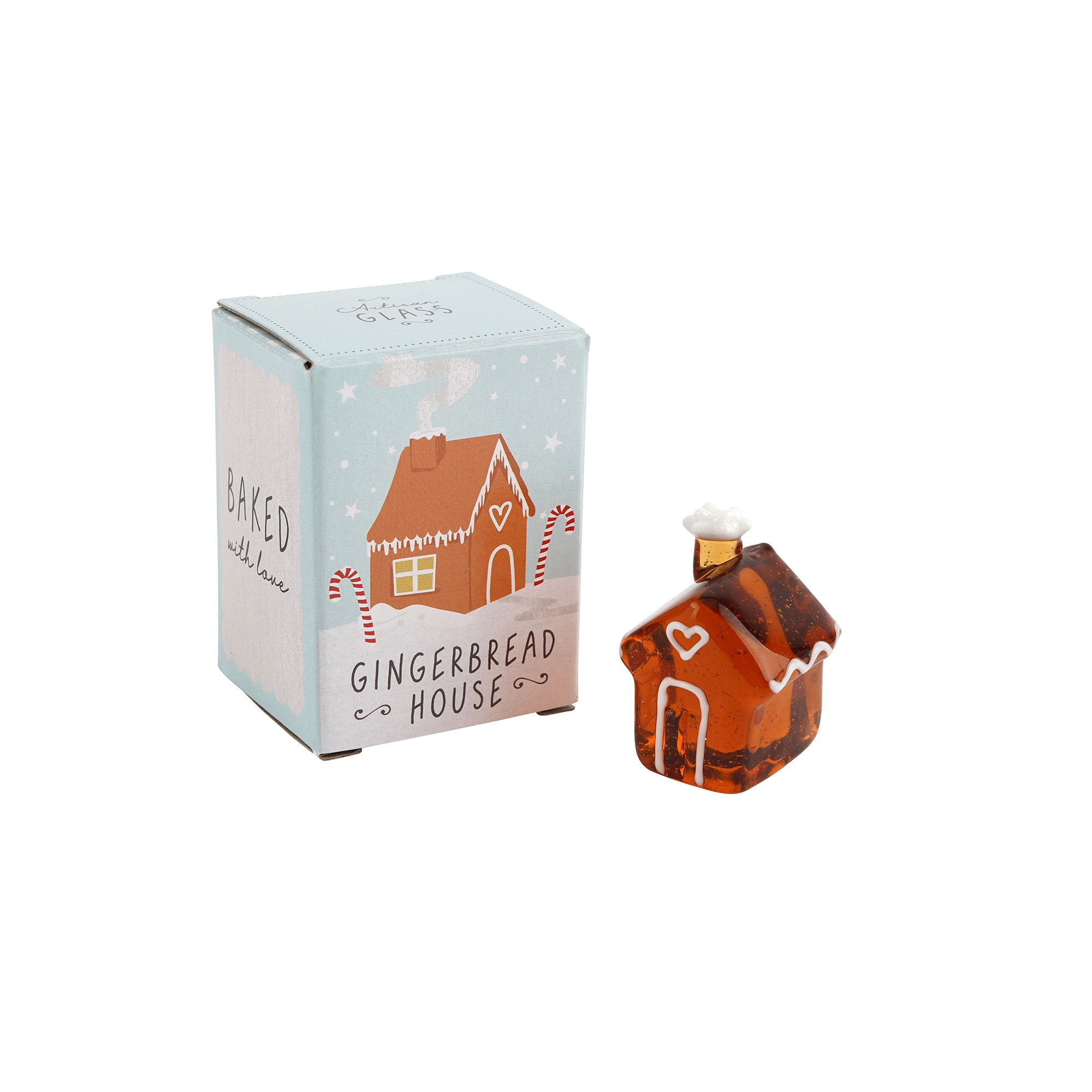 CGB Giftware Artisan Glass Gingerbread House