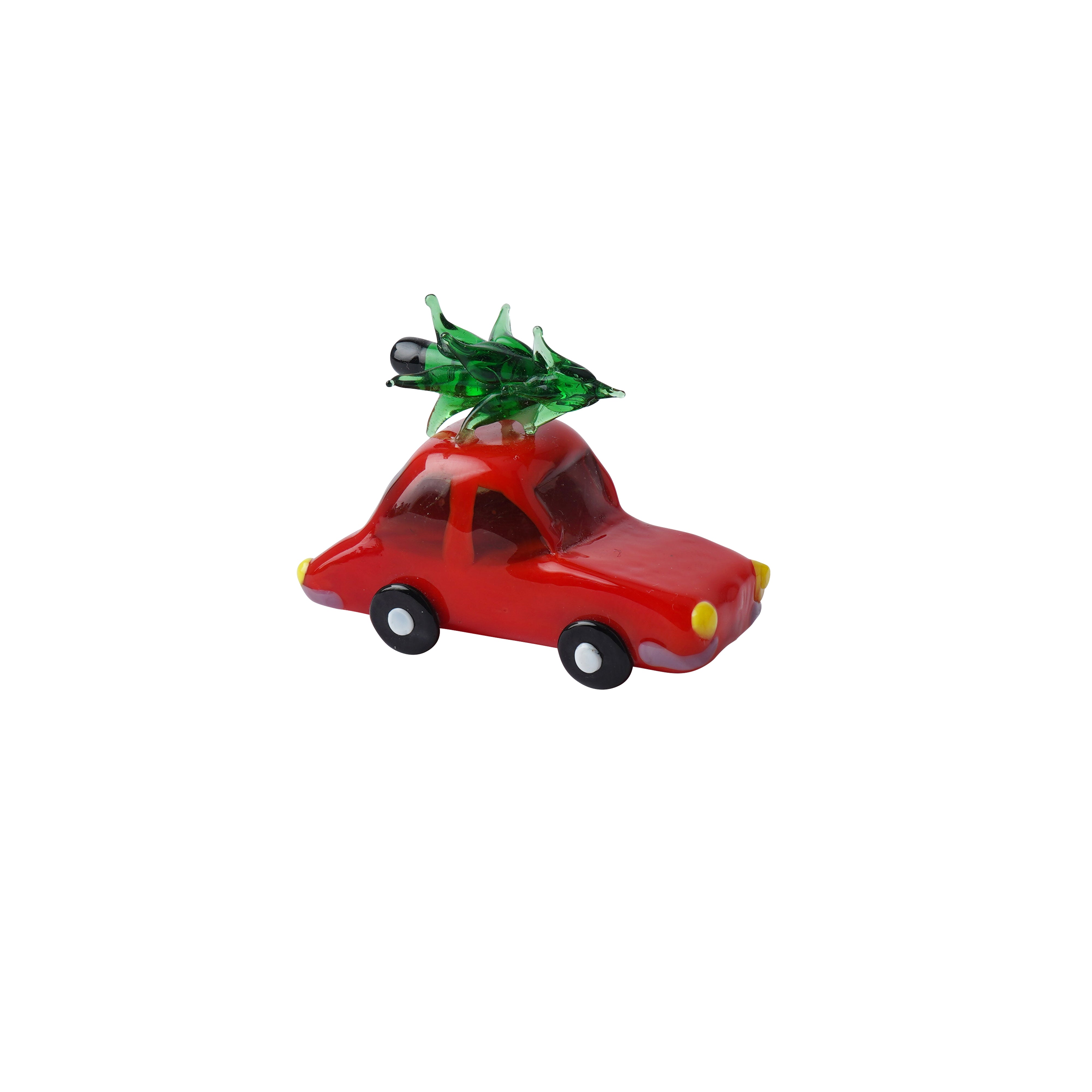 CGB Giftware Artisan Glass Red Car with Tree