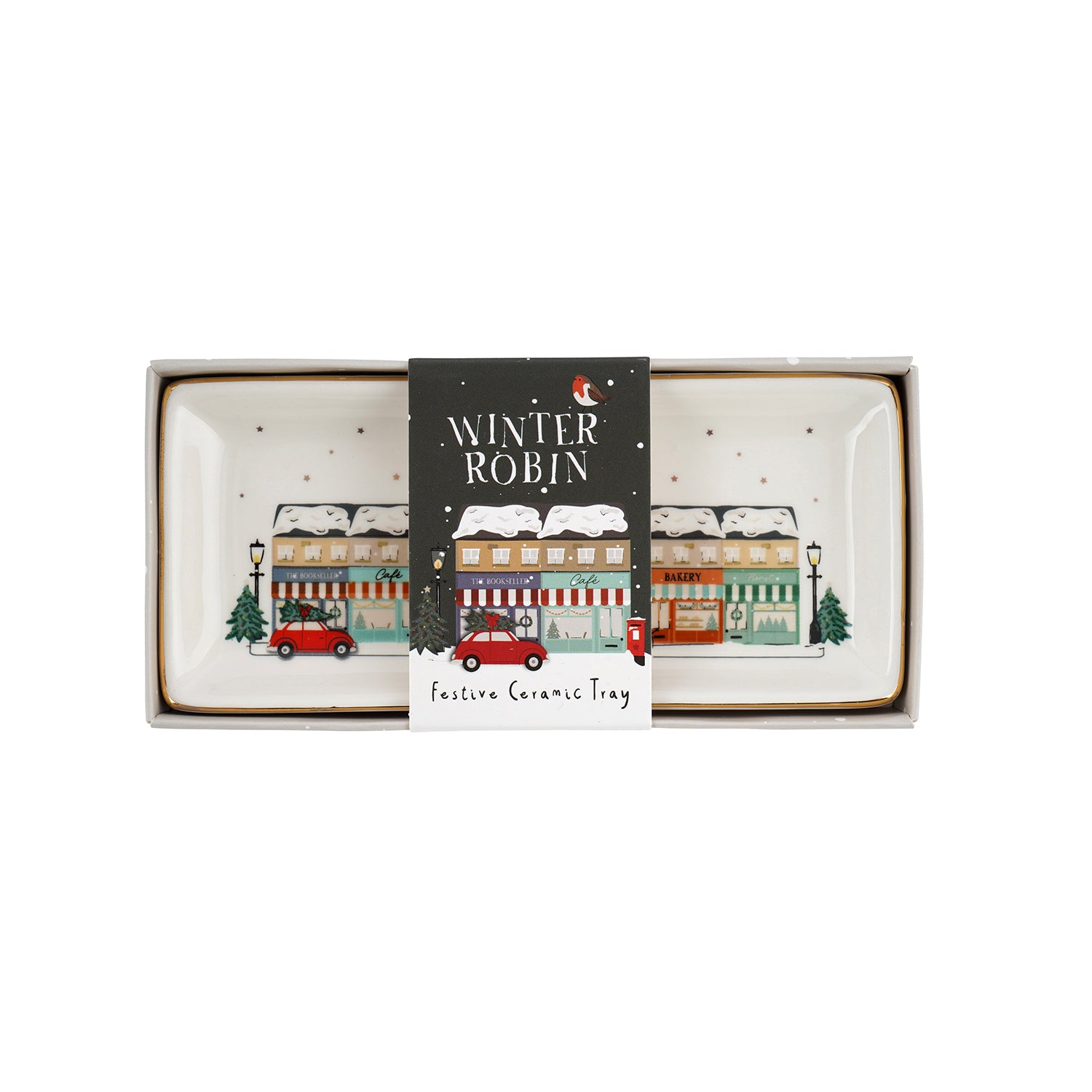 CGB Giftware Winter Christmas Ceramic Tray