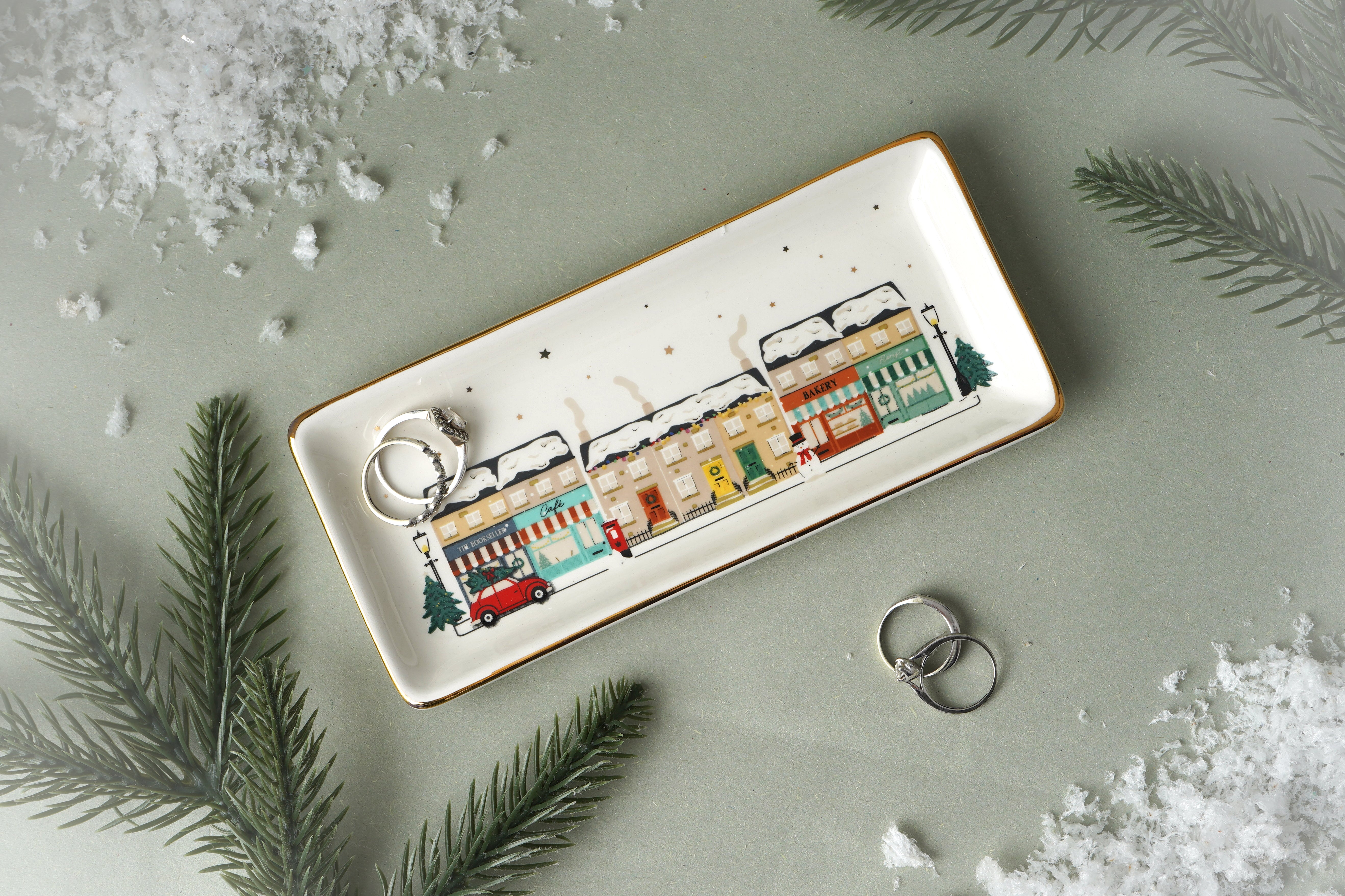 CGB Giftware Winter Christmas Ceramic Tray