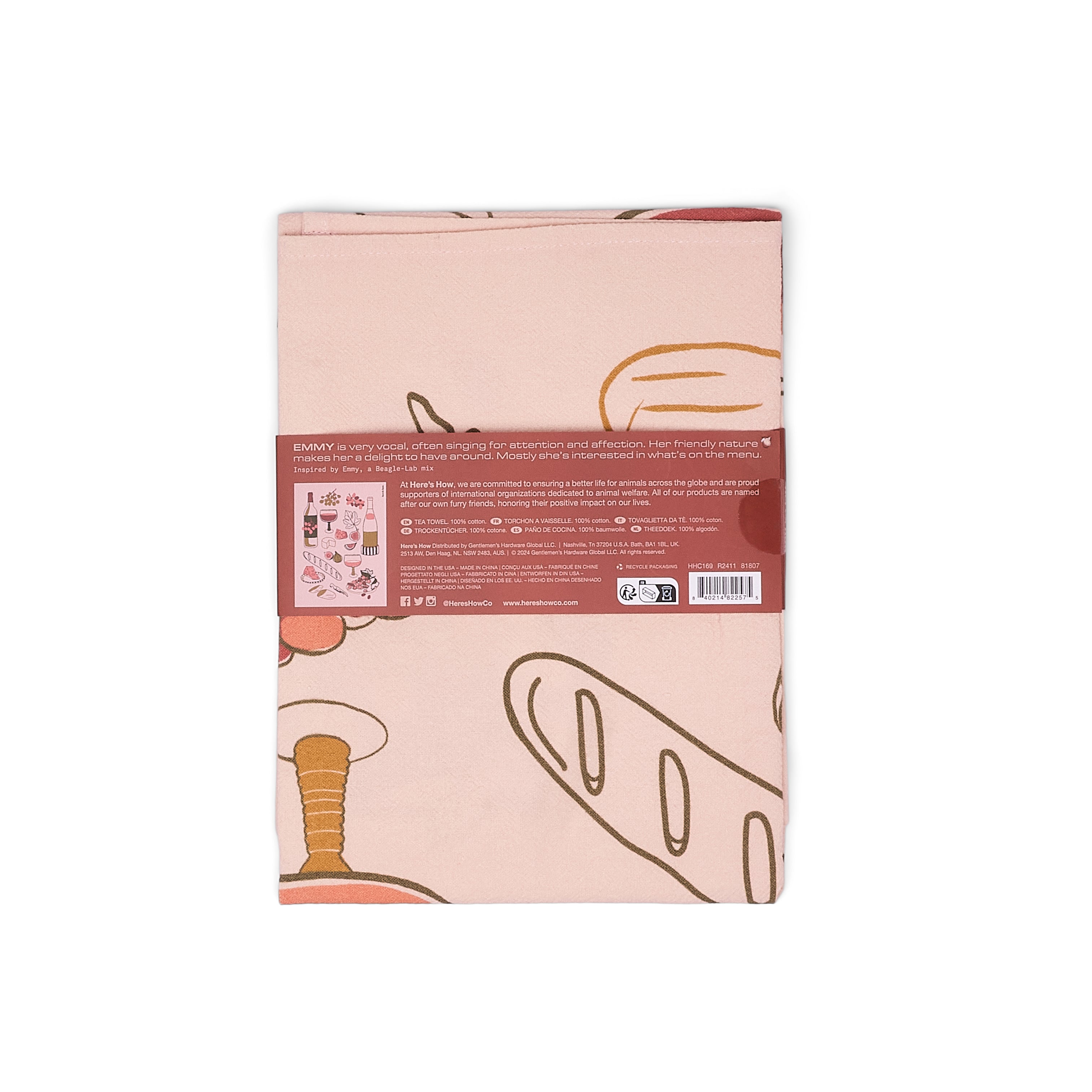 Product packaging with abstract designs on a white background