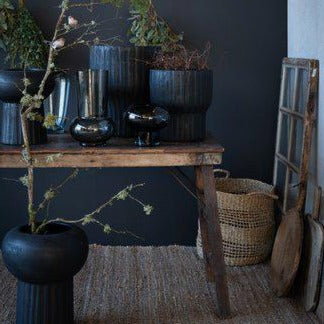 Wikholm Smoke Round Vase
