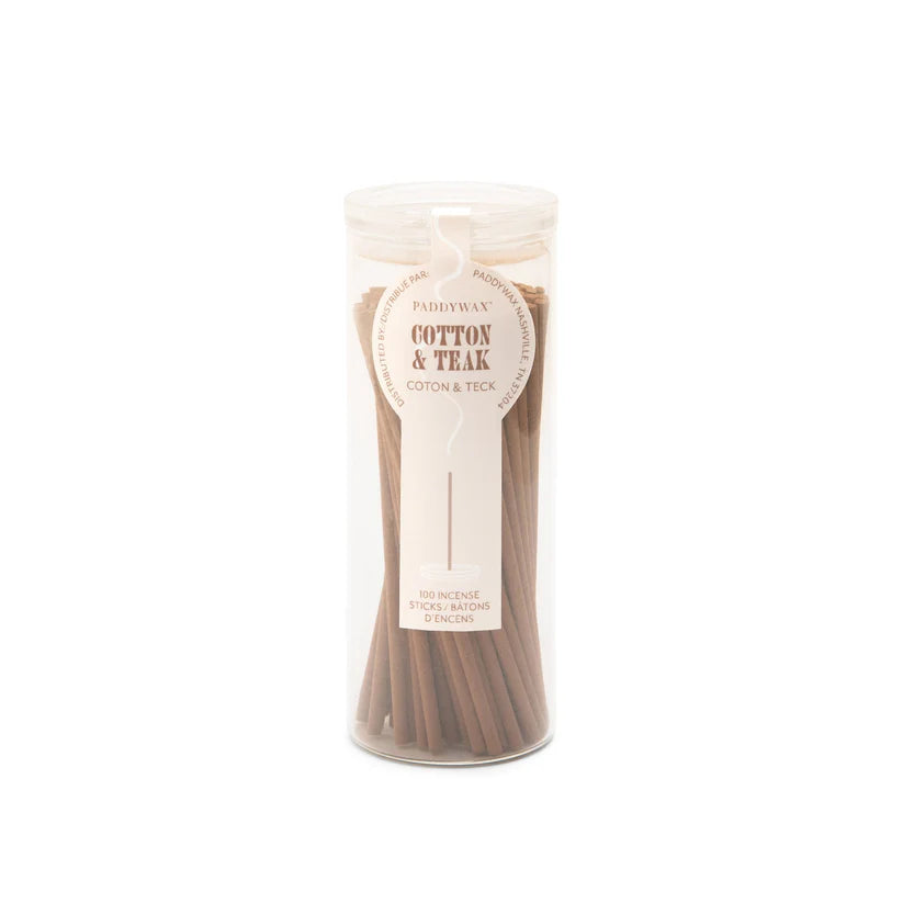 Designworks/Paddywax 100 Incense Sticks - Cotton & Teak