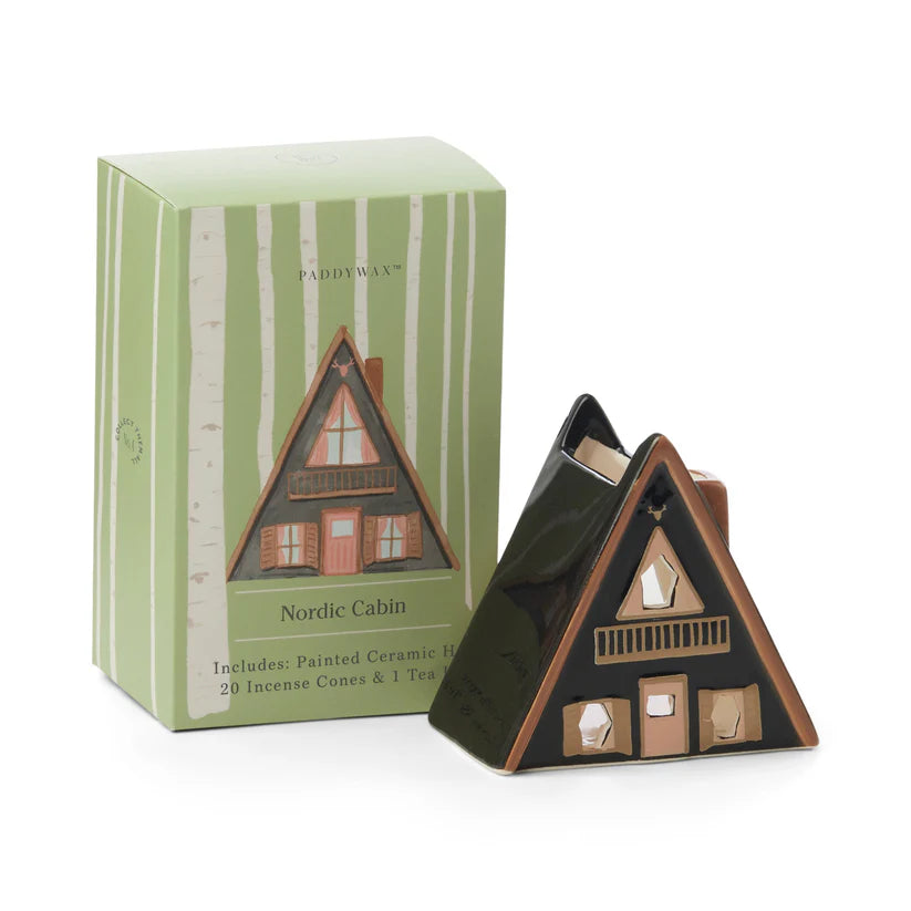 Designworks/Paddywax Nordic Cabin Style Incense & Tea Light Holder