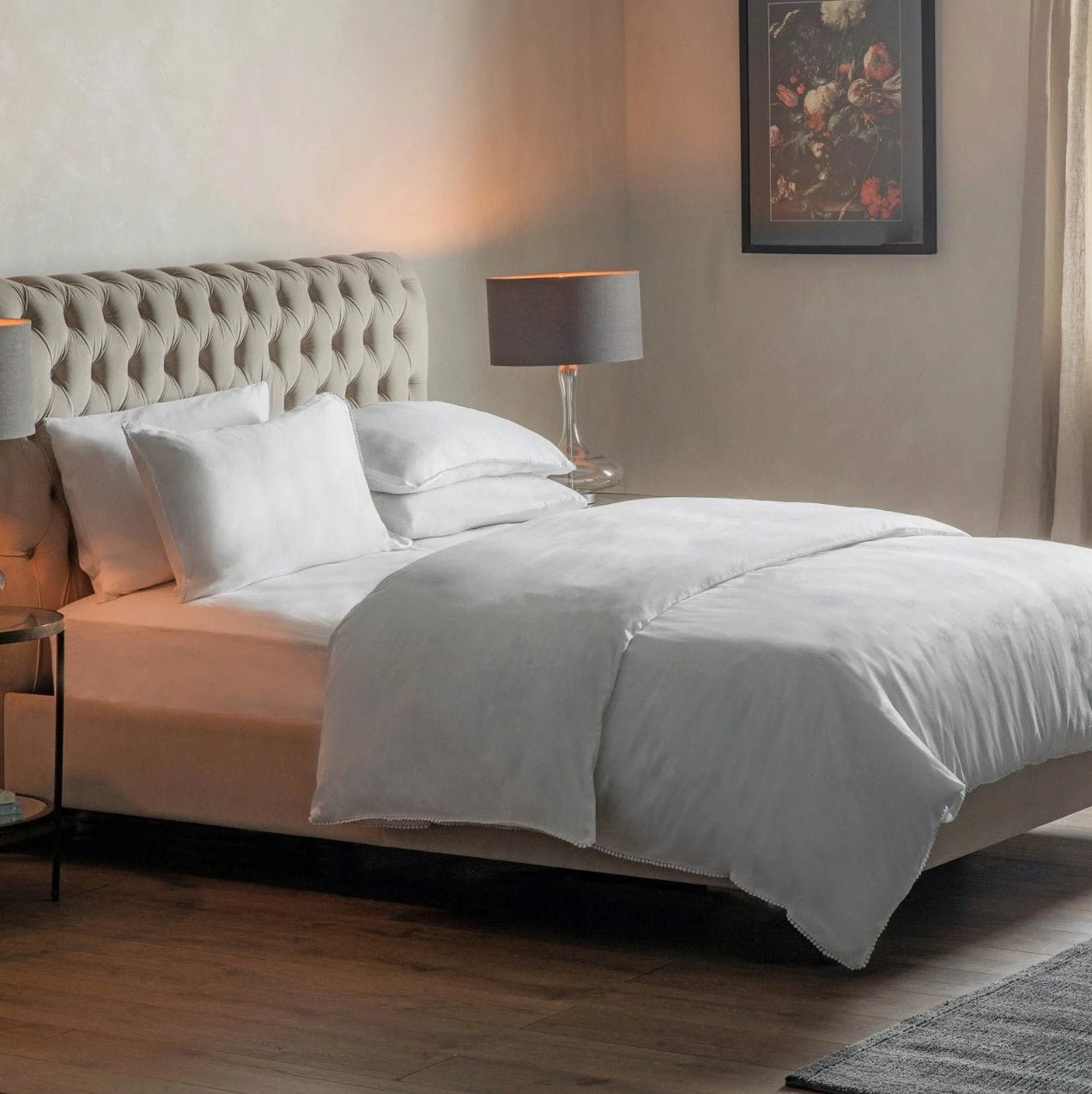 Simply Sleep Lace White Duvet Set