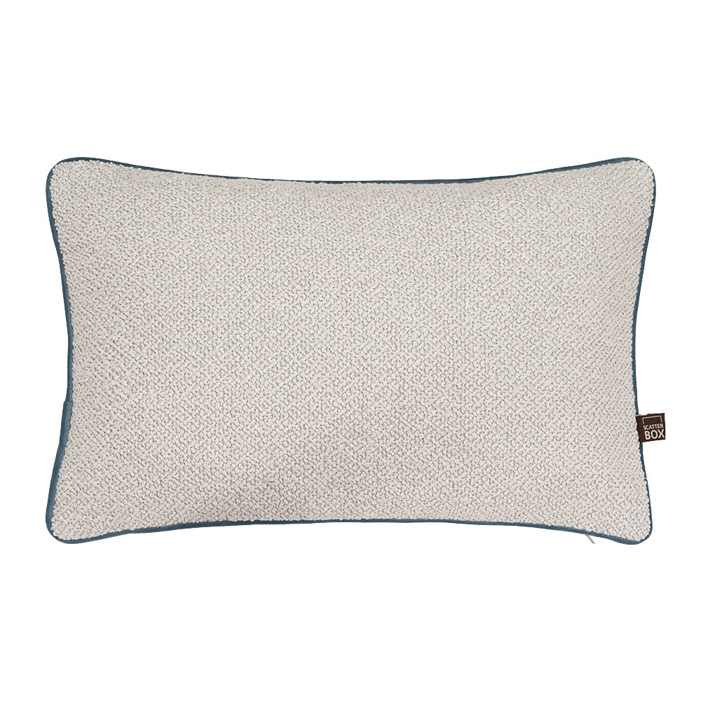 Scatterbox Leighton Cushion - Small Ecru & Blue