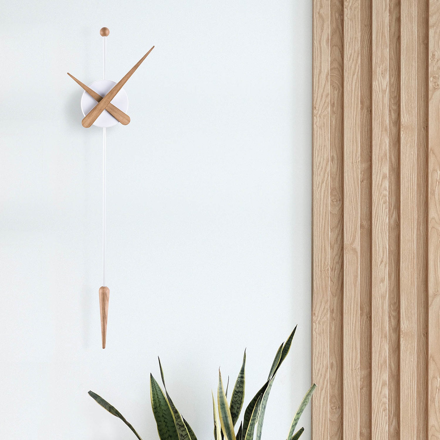 Nomon Punta White Oak 63cm Clock