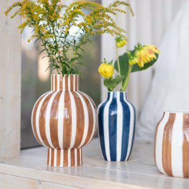 Wikholm Rubi Vase H20cm White/Blue