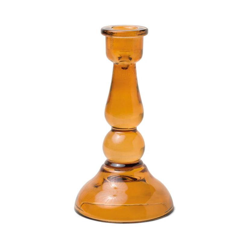 Designworks/ Paddywax Amber Tall Glass Taper Holder