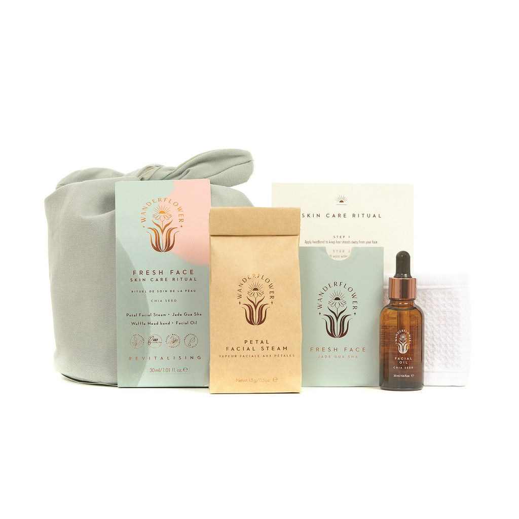 Wanderflower Fresh Face Skin Care Ritual Set - Chia Seed - Revitalising