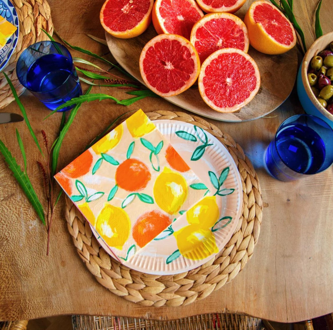 Oranges & Lemons Eco Recycled Napkins