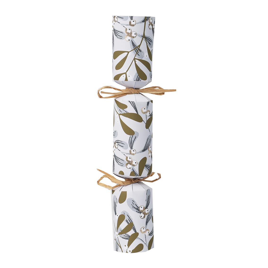 Botanical Mistletoe White Christmas Crackers