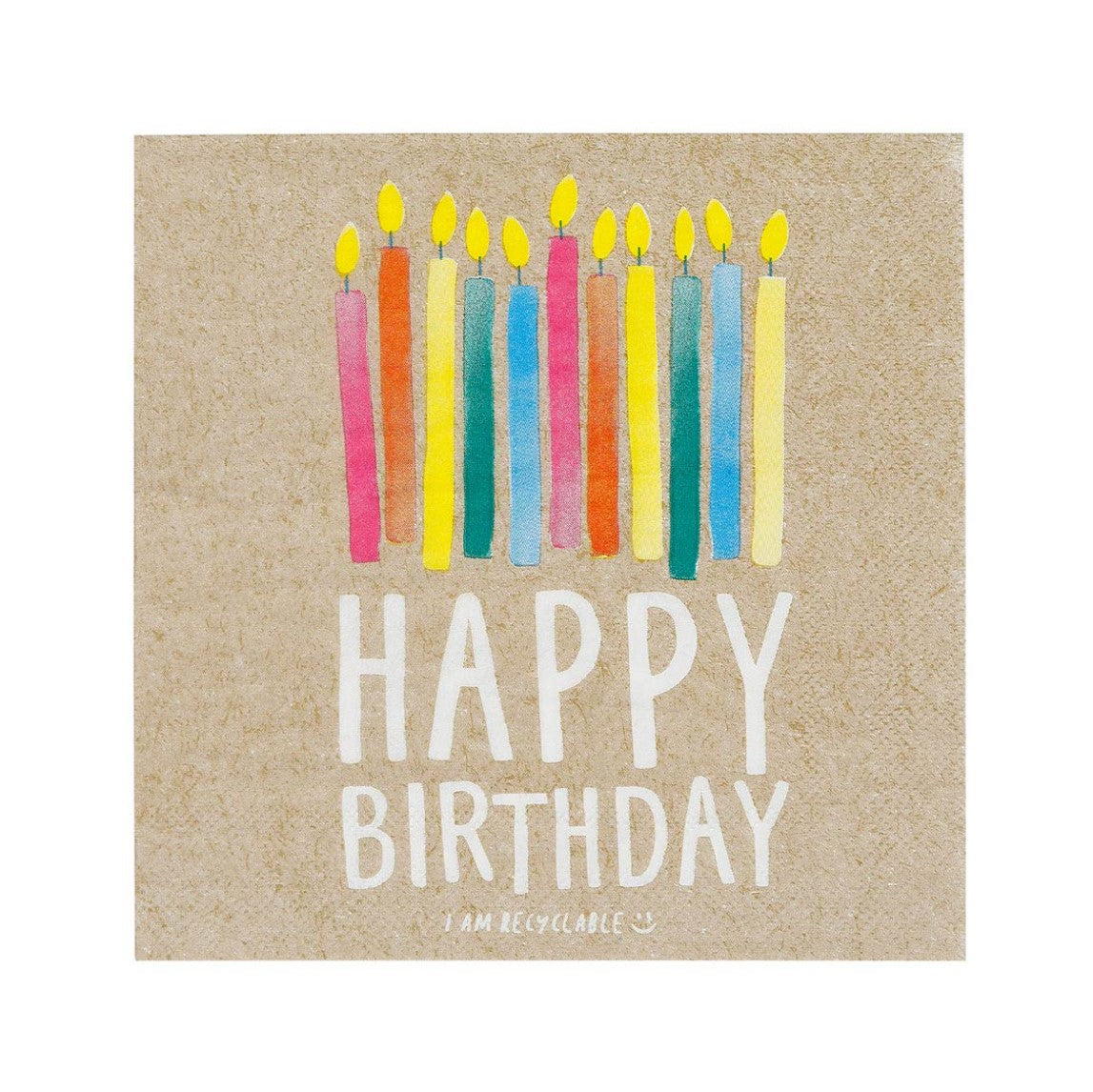 Happy Birthday Eco Recycled Napkins