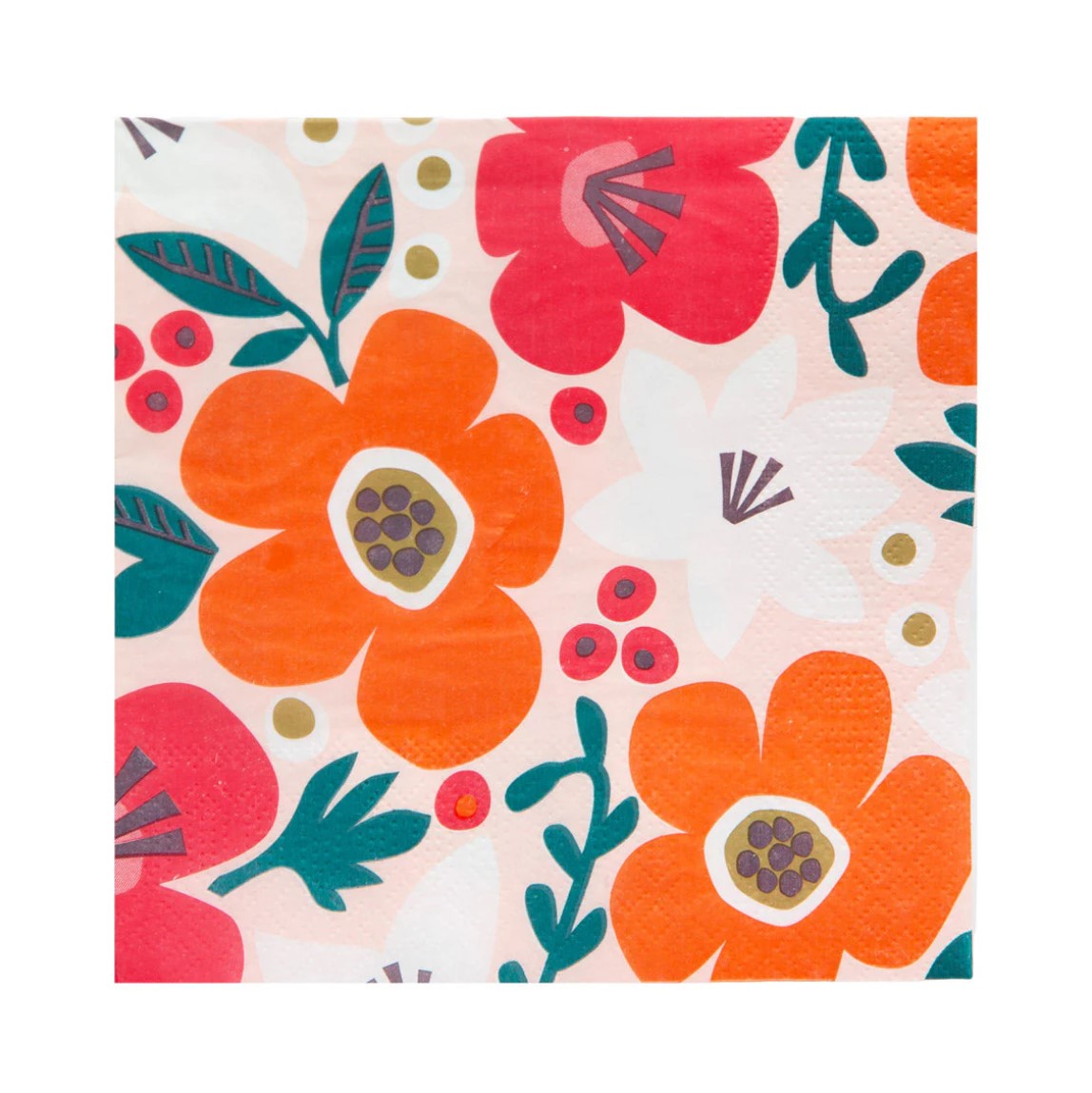 Pink & Red Floral Eco Recycled Napkins