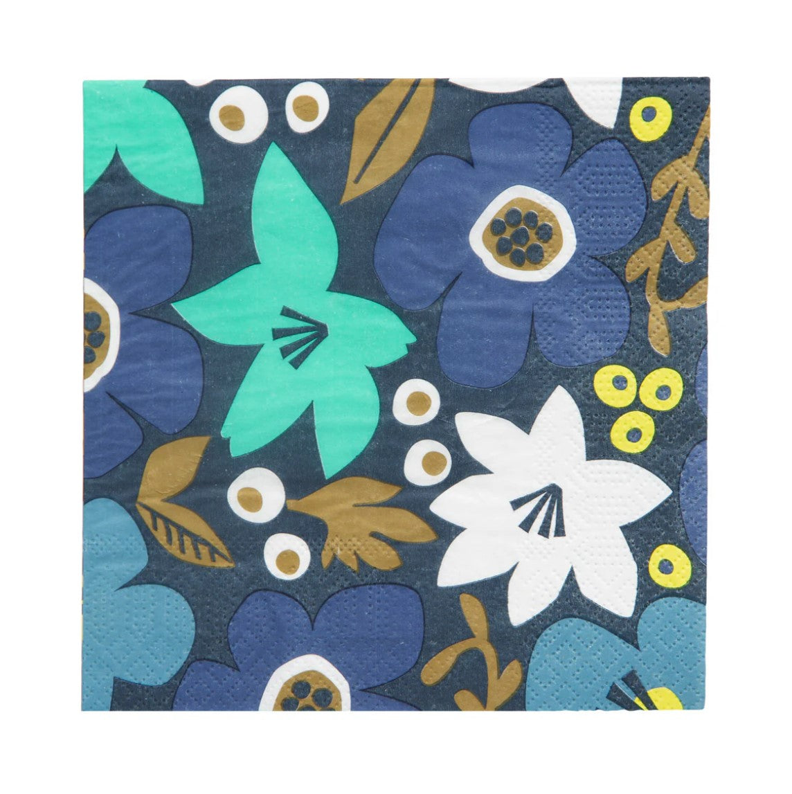 Blue & Turquoise Floral Eco Recycled Napkins